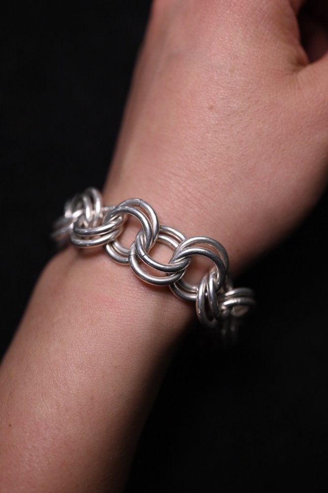 Vintage heavy silver chain bracelet