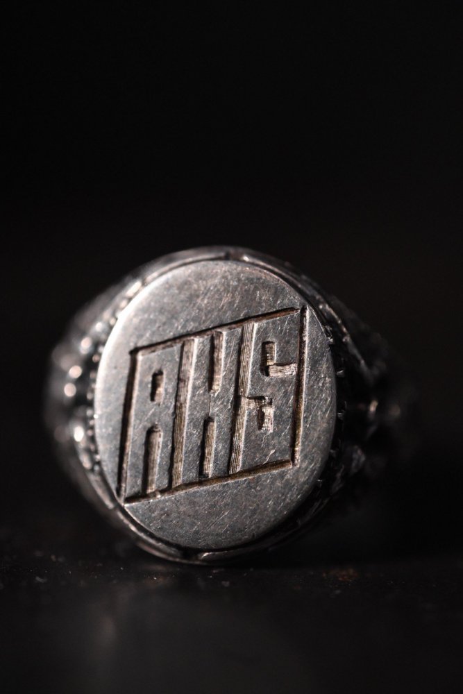 Mid 20th silver college ring