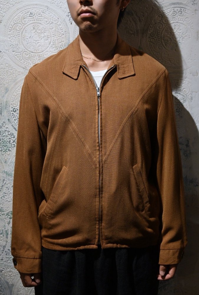 us 1960's rayon dog ear jacket