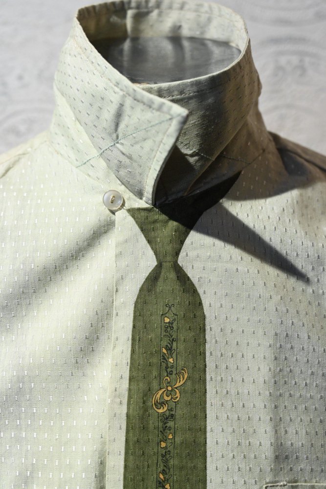 us 1960's tie printed cotton shirt