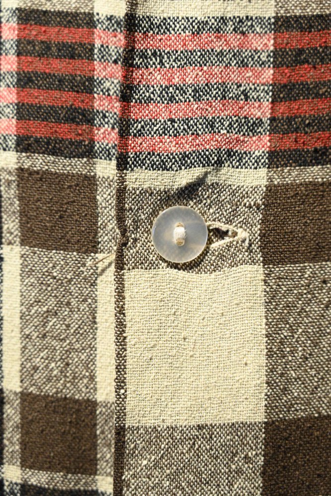 us 1960's silk nep check shirt