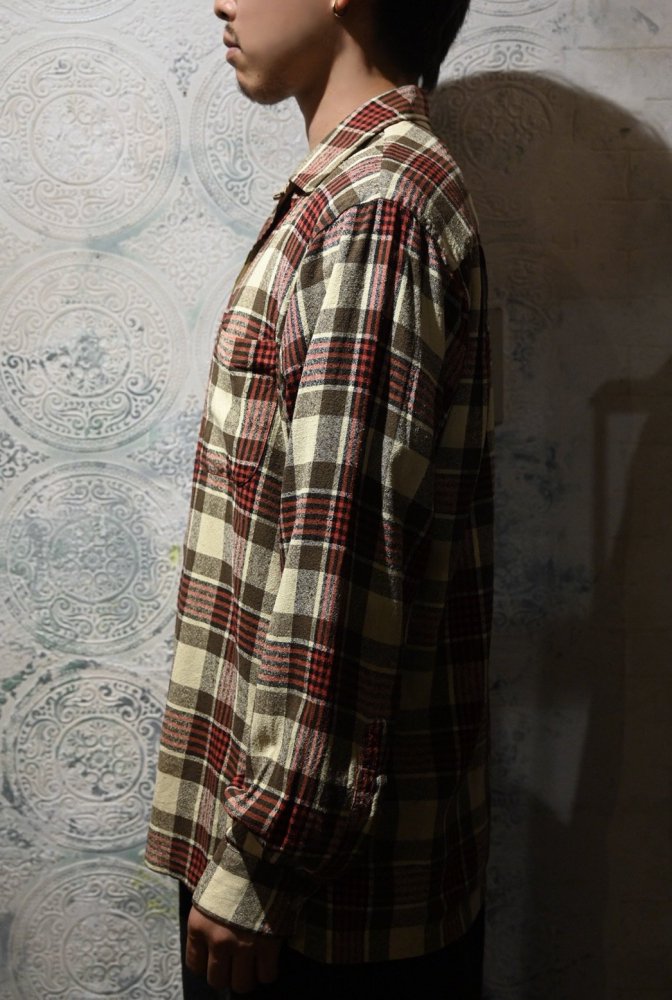 us 1960's silk nep check shirt