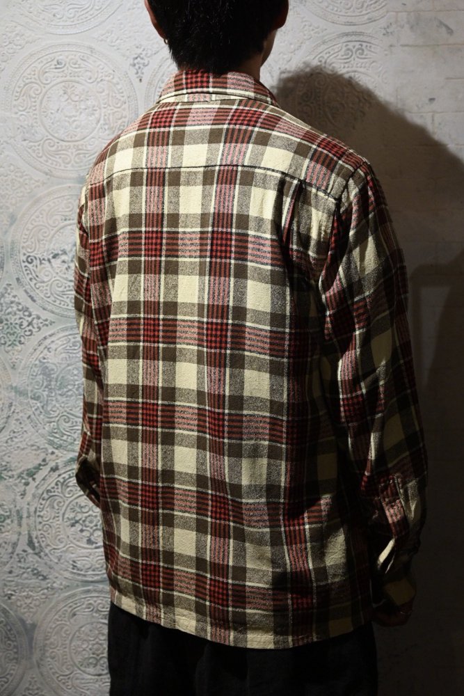 us 1960's silk nep check shirt