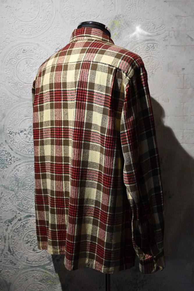 us 1960's silk nep check shirt