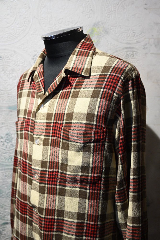 us 1960's silk nep check shirt