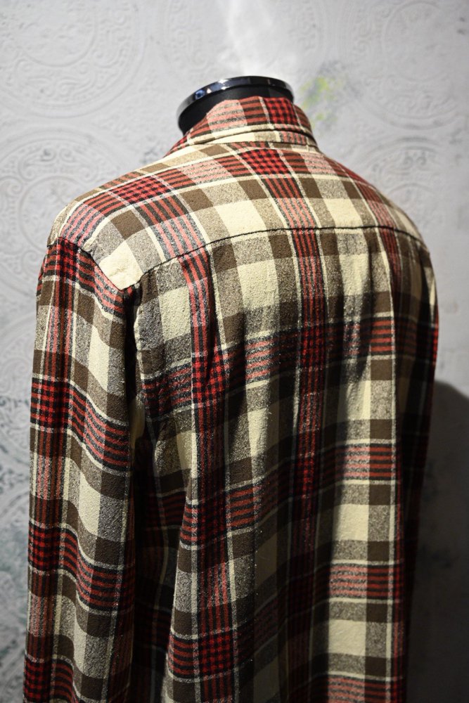 us 1960's silk nep check shirt