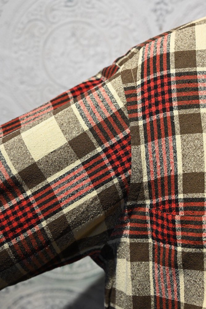 us 1960's silk nep check shirt