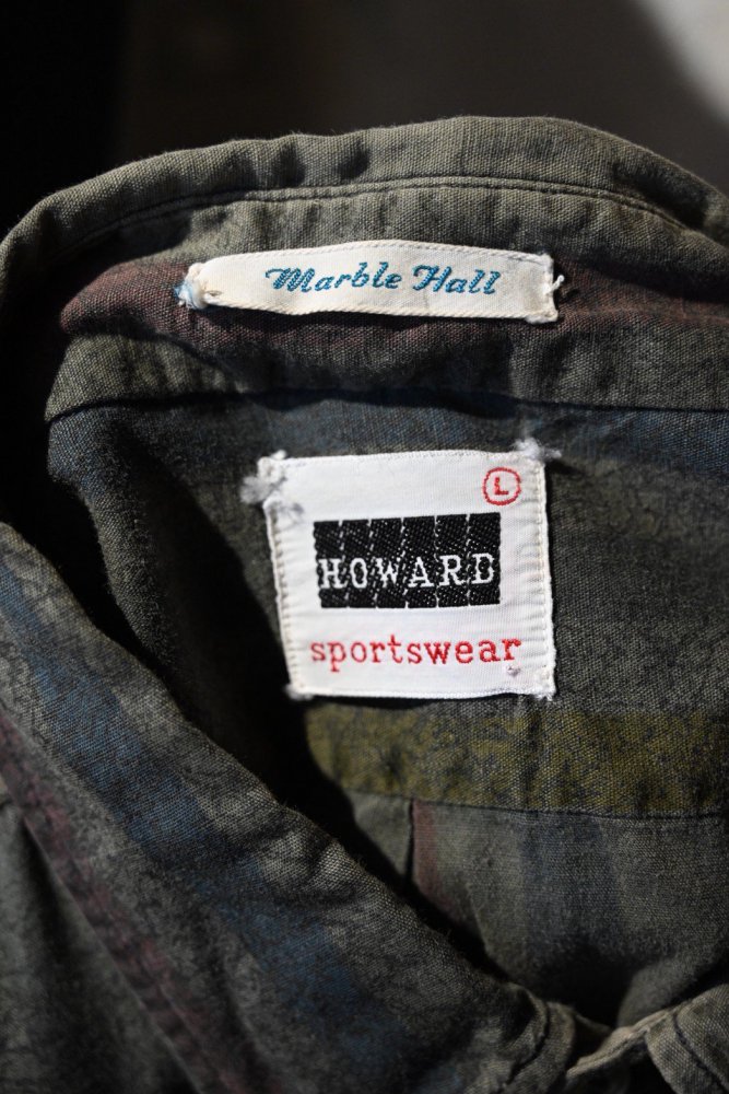 us 1960's "Howare" cotton b/d shirt