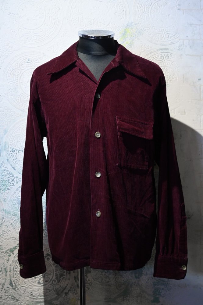  us 1950's open collar corduroy shirt