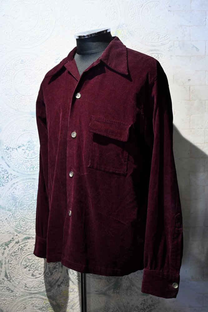  us 1950's open collar corduroy shirt