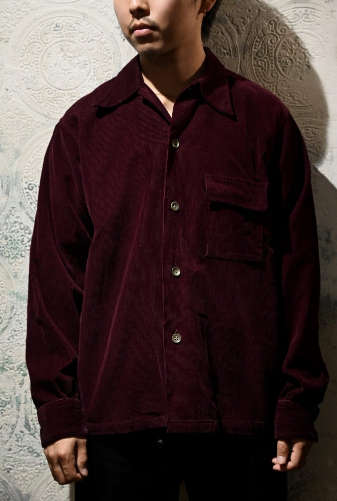  us 1950's open collar corduroy shirt