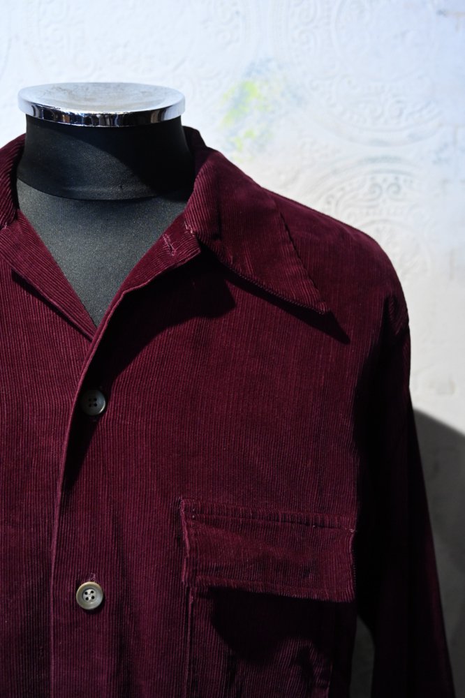  us 1950's open collar corduroy shirt