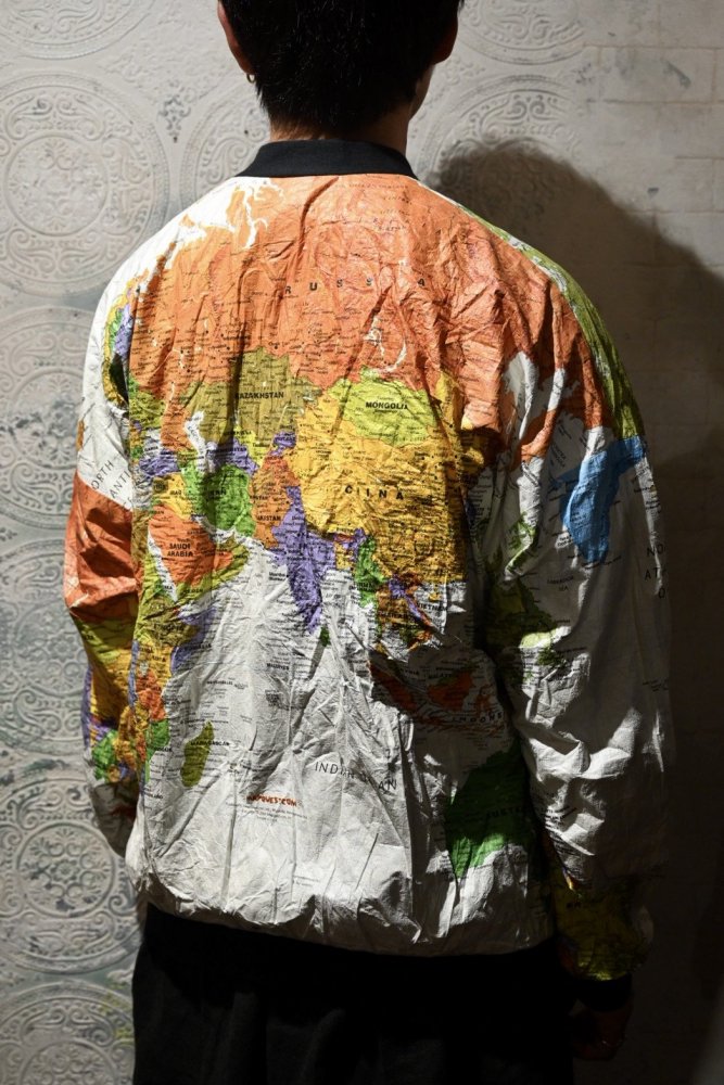 us 1990's world map paper jacket