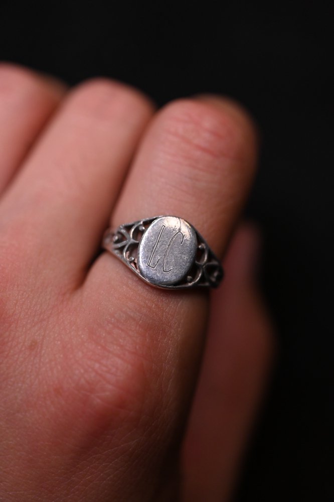 Mid 20th silver signet ring