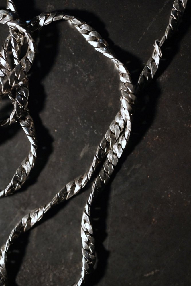 Vintage silver twisted chain necklace