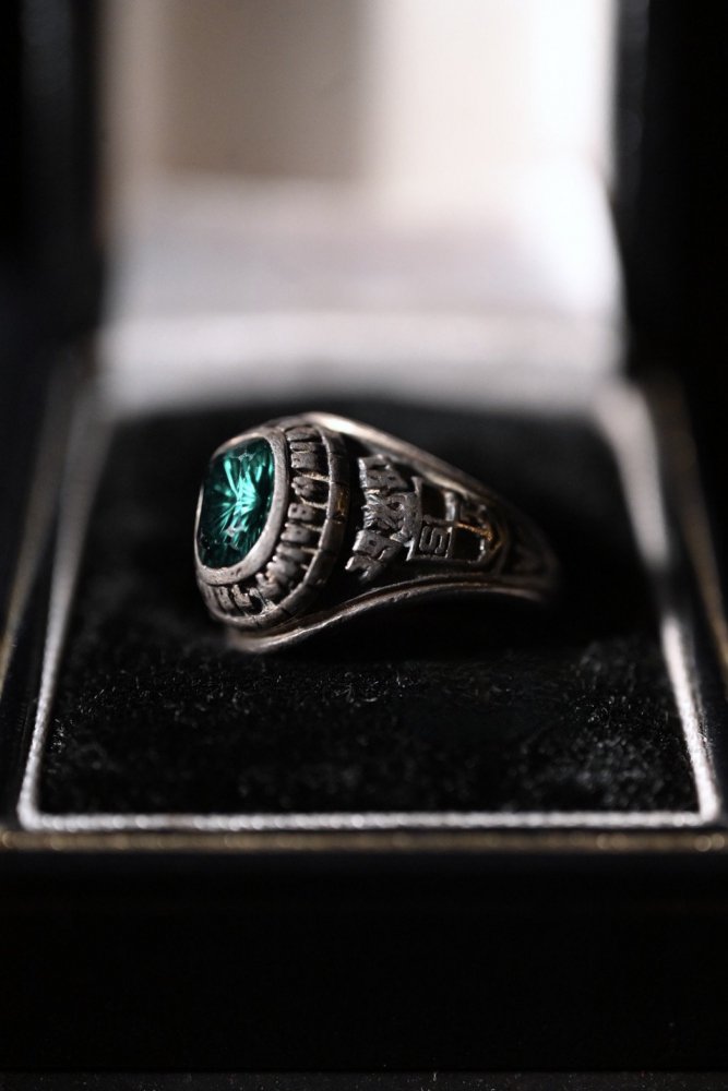 us 1980's silver college ring