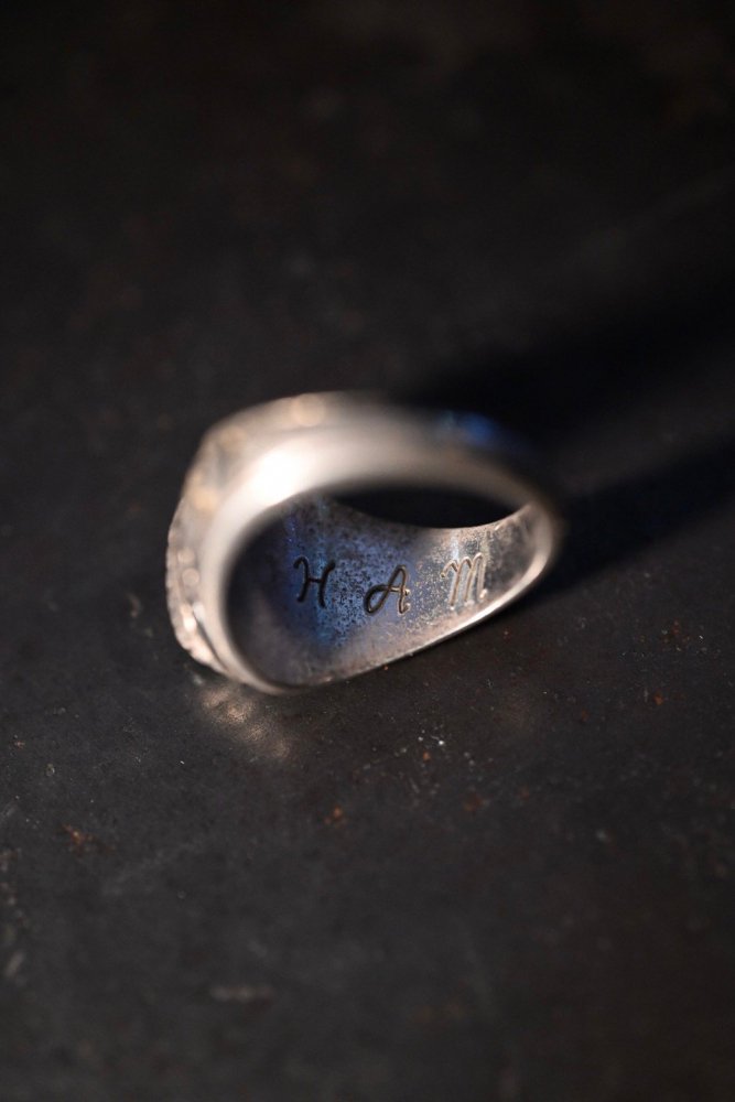 us 1980's silver college ring