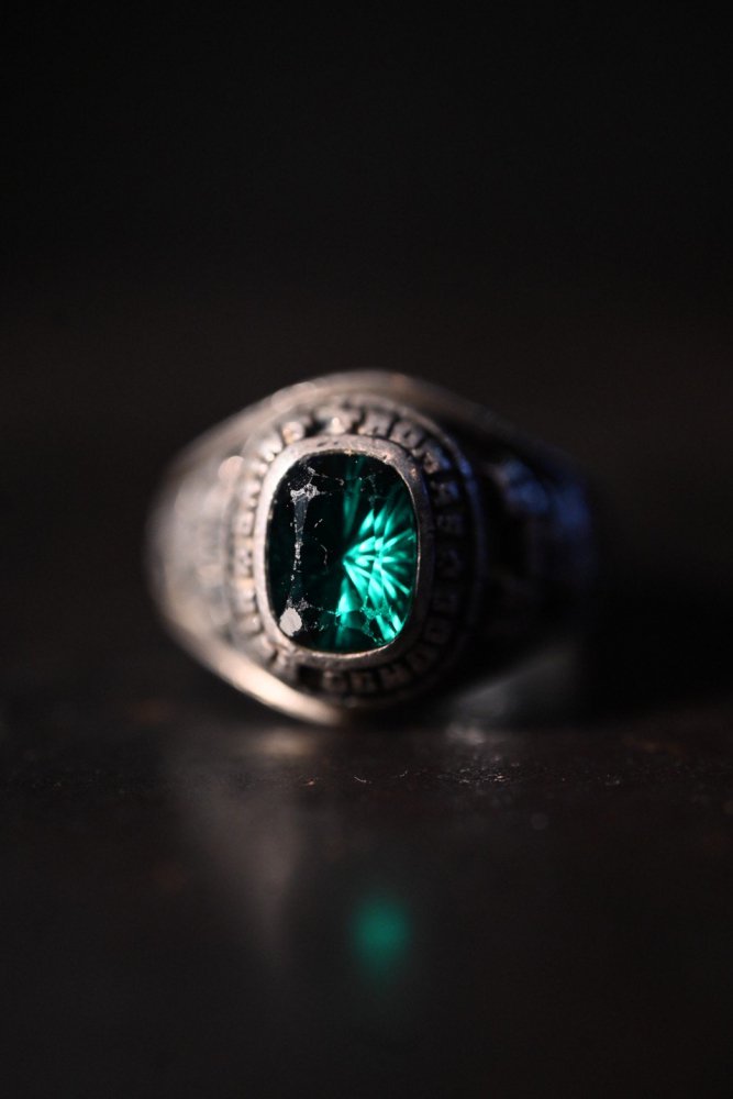 us 1980's silver college ring