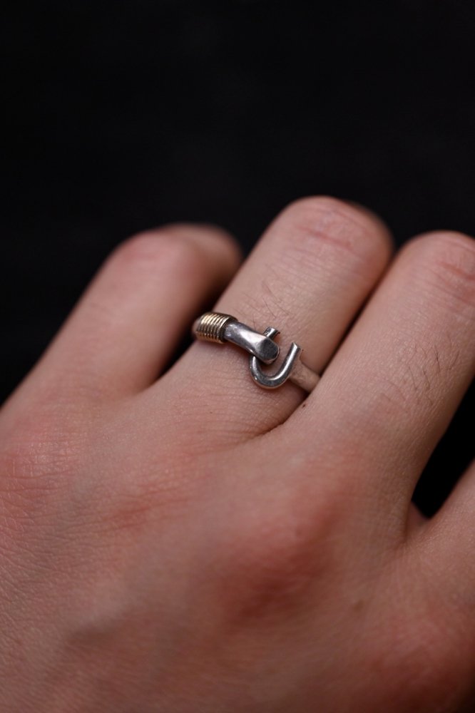 Vintage silver hook design ring