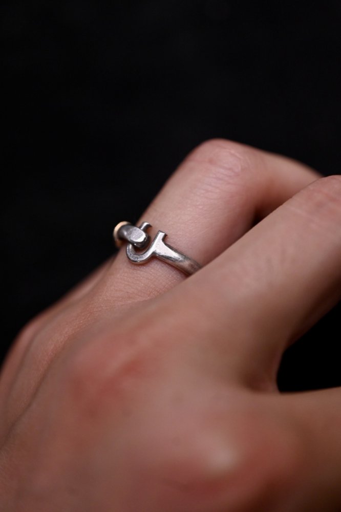 Vintage silver hook design ring