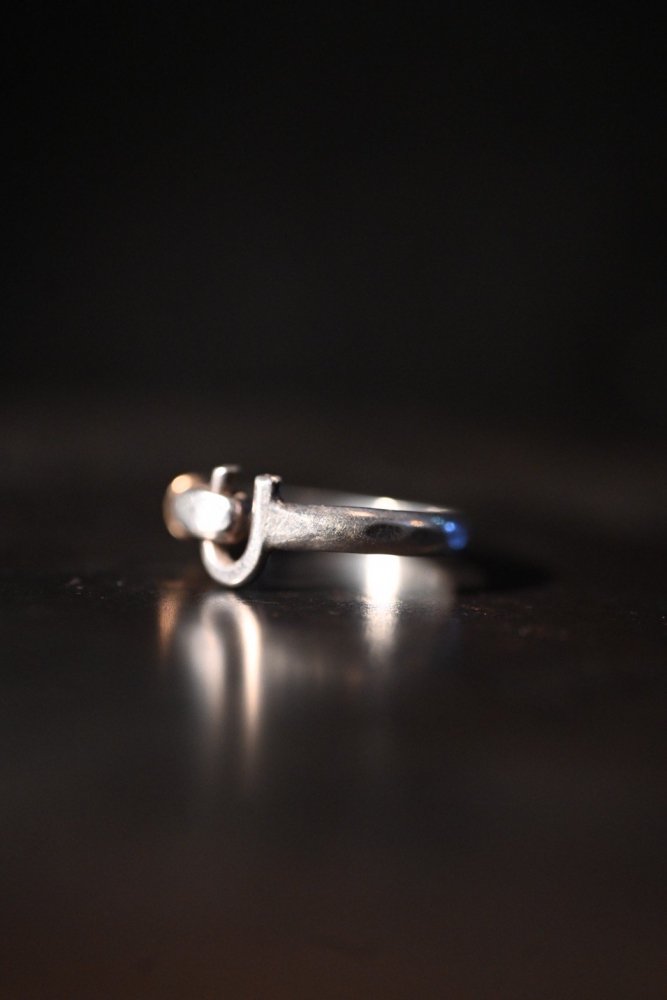 Vintage silver hook design ring