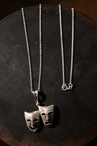 Vintage two face silver necklace