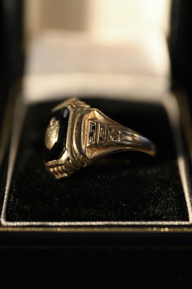 us 1950's 10K gold college ring