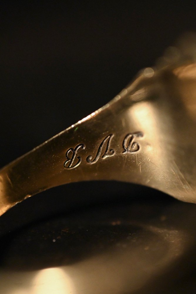 us 1950's 10K gold college ring