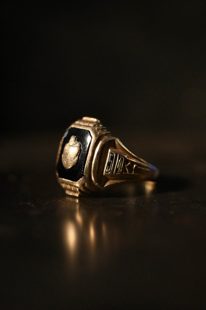 us 1950's 10K gold college ring