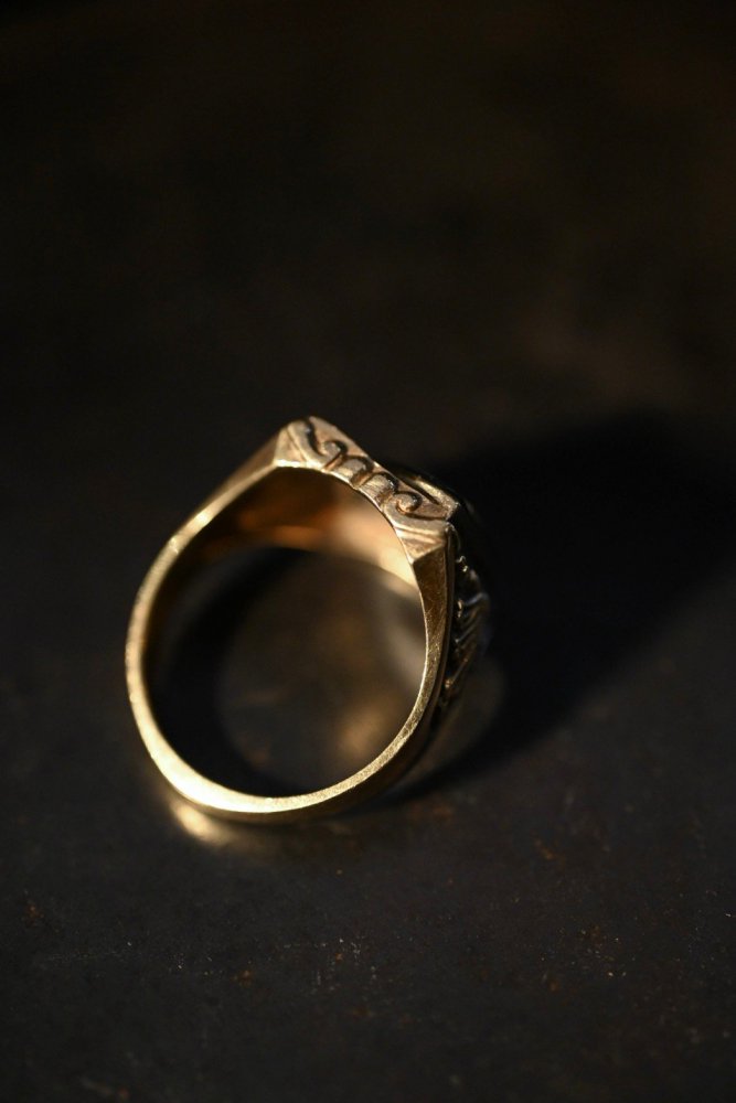 us 1930's~ 10K gold  blood stone ring