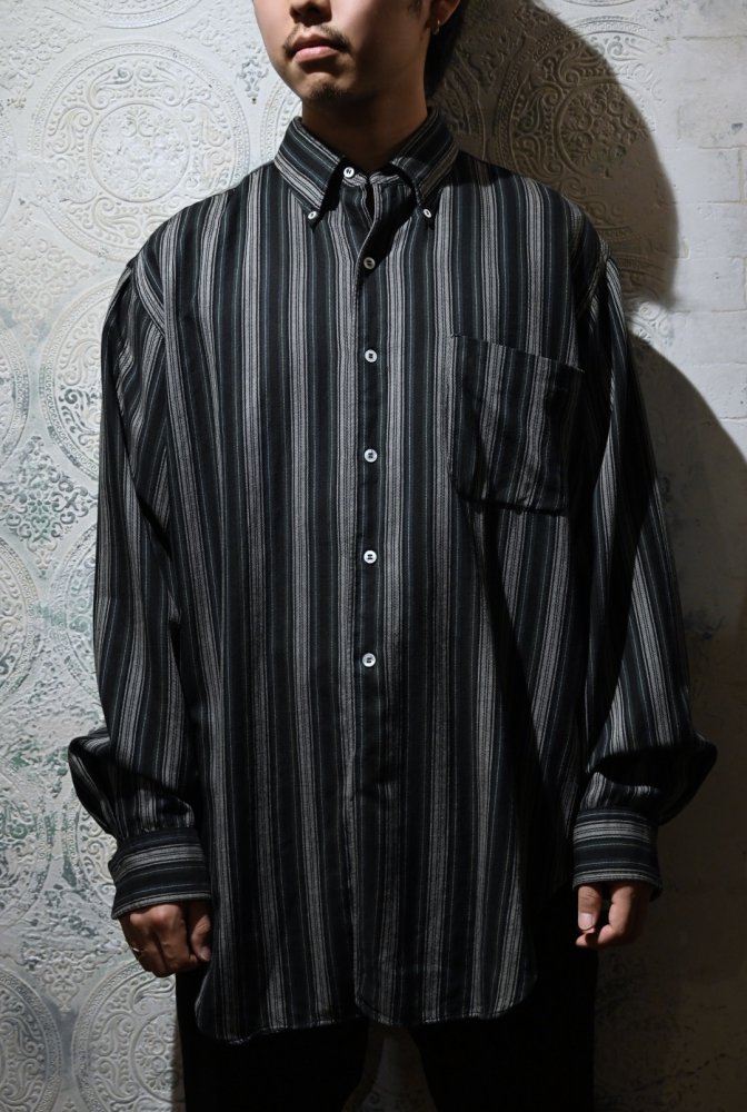 us 1960's wool stripe b/d shirt