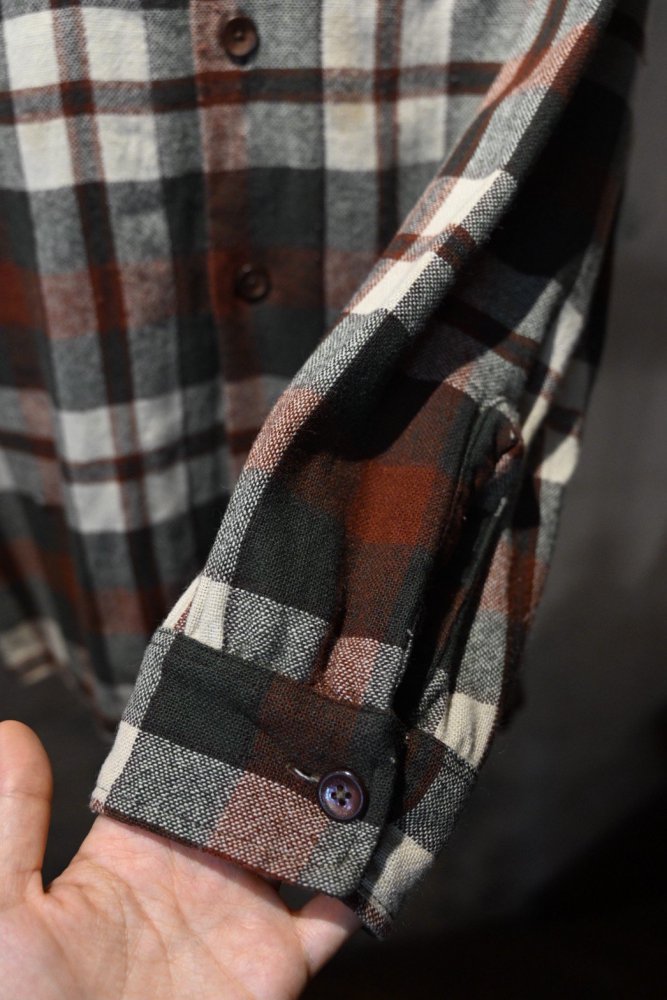 us 1960's wool nylon check shirt