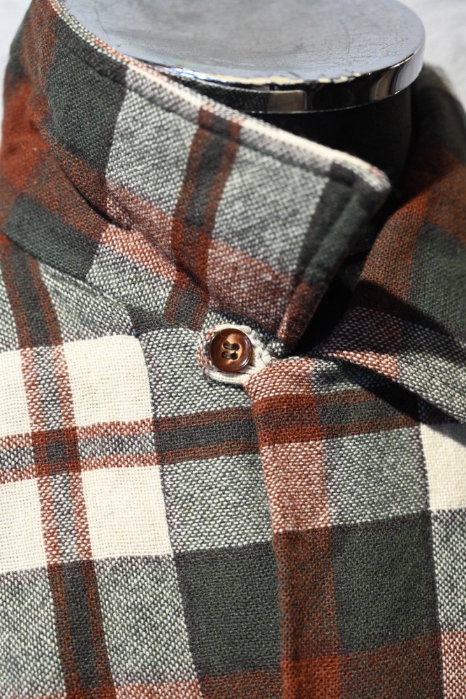 us 1960's wool nylon check shirt