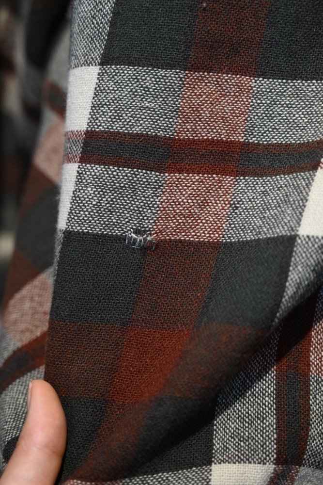 us 1960's wool nylon check shirt