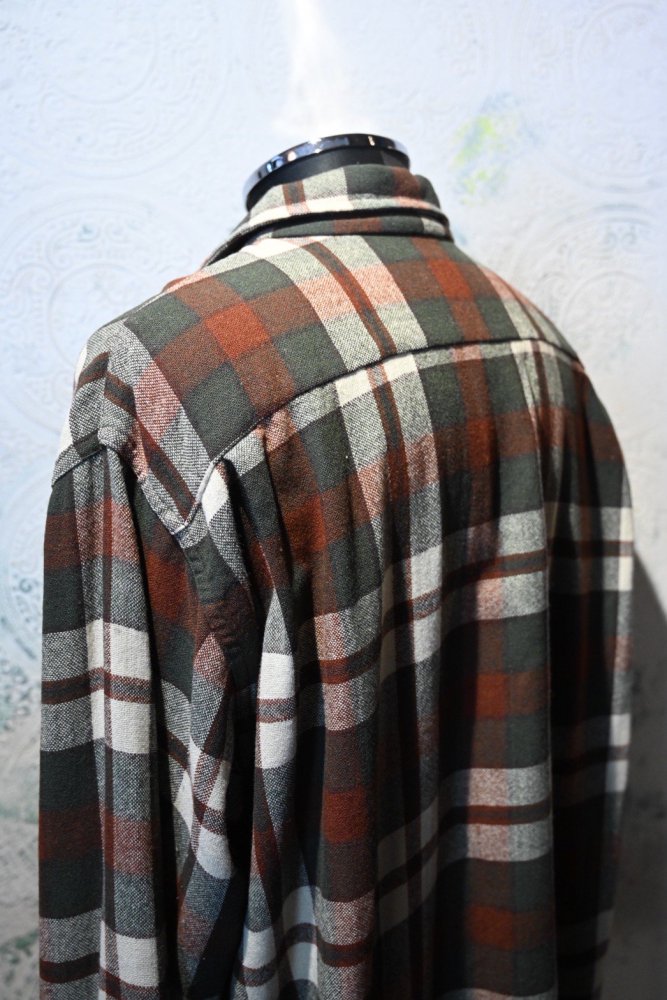 us 1960's wool nylon check shirt