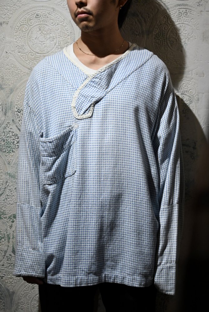 us 1940's cotton flannel sleeping shirt