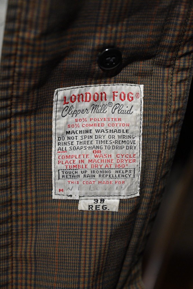 us 1960's~ "London Fog" stain collar coat