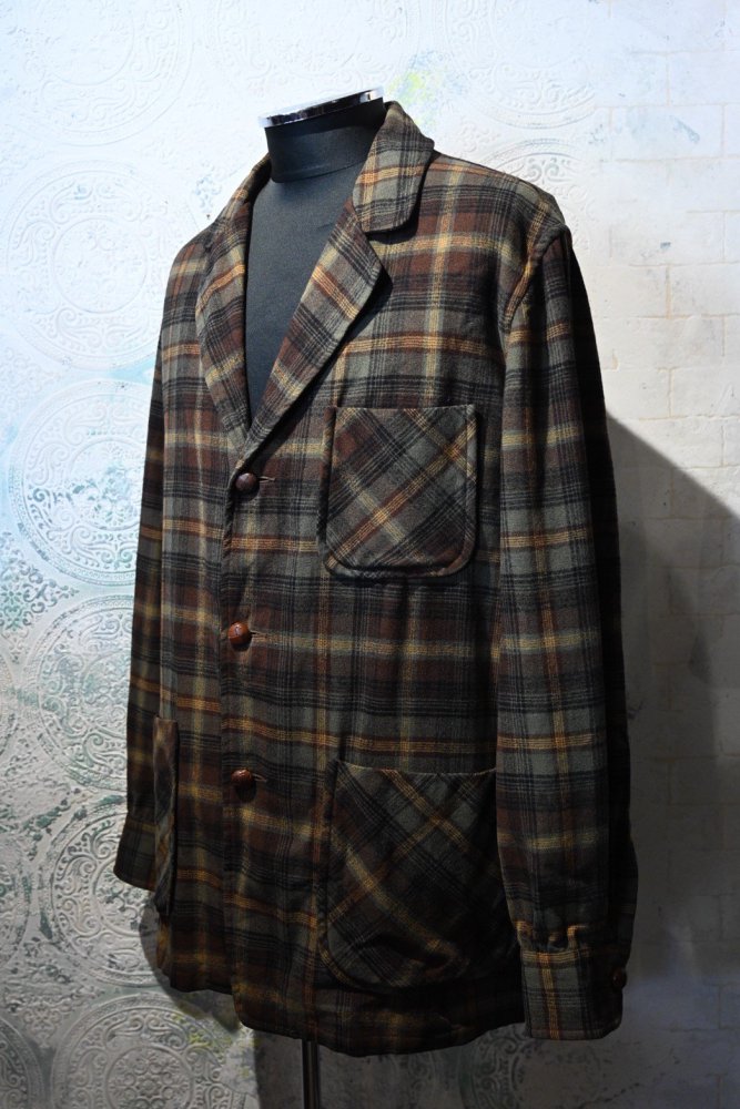 us 1950's~ "Pendleton" wool check jacket