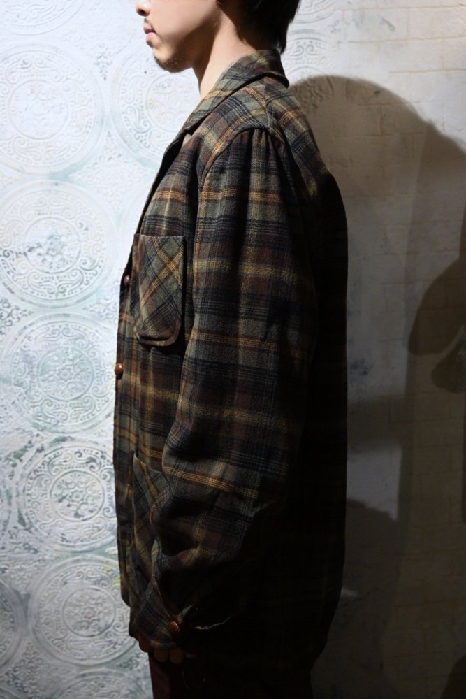 us 1950's~ "Pendleton" wool check jacket