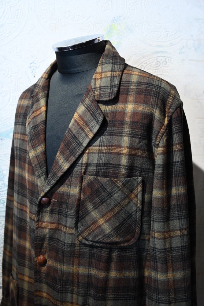 us 1950's~ "Pendleton" wool check jacket