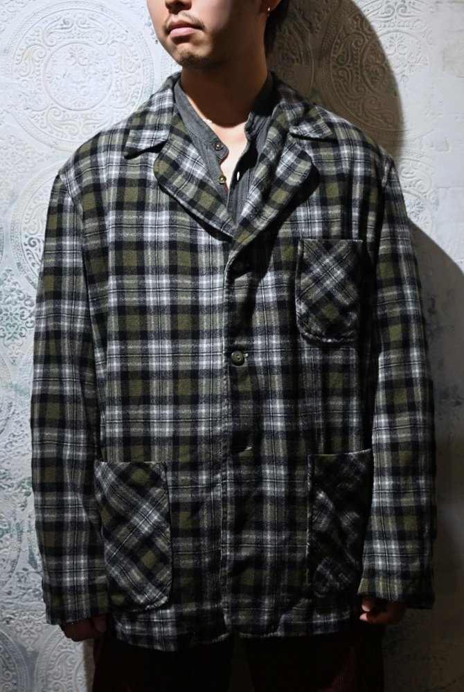 us 1950's~ "Amana" wool check jacket