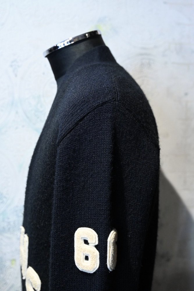 us 1960's black lettered cardigan 