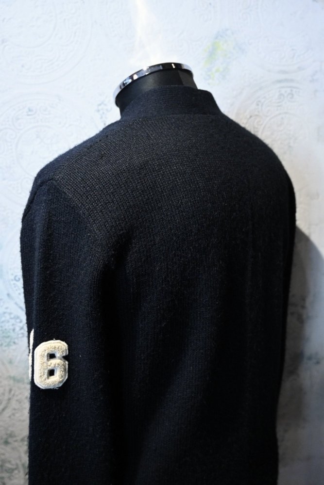 us 1960's black lettered cardigan 