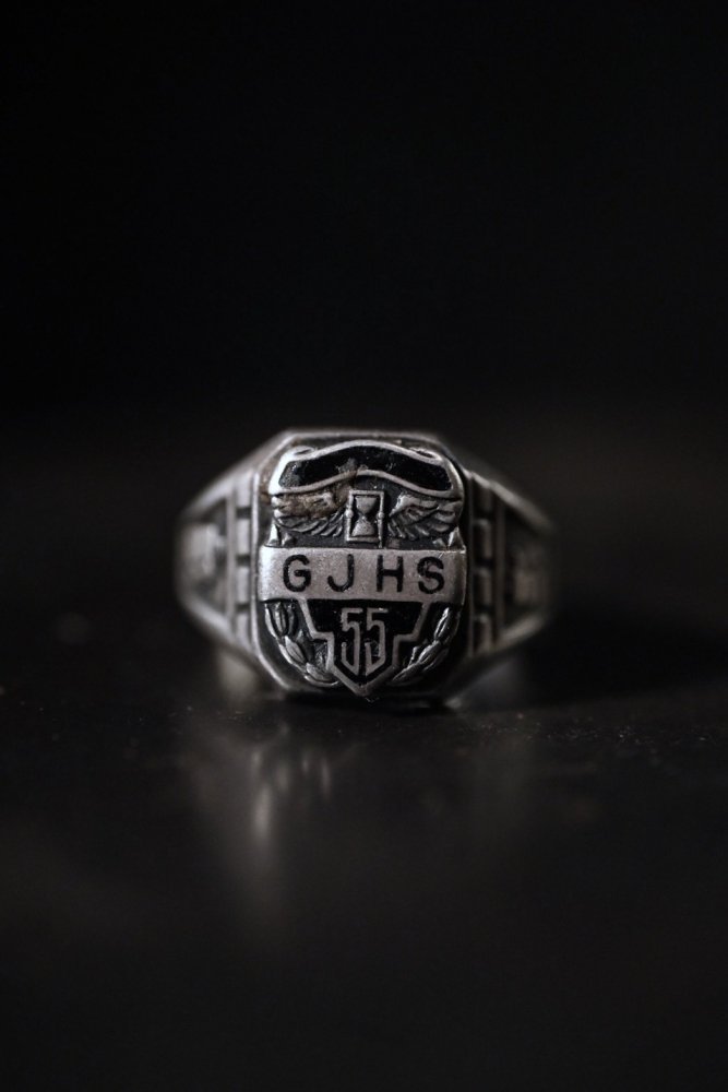 us 1950's silver college ring