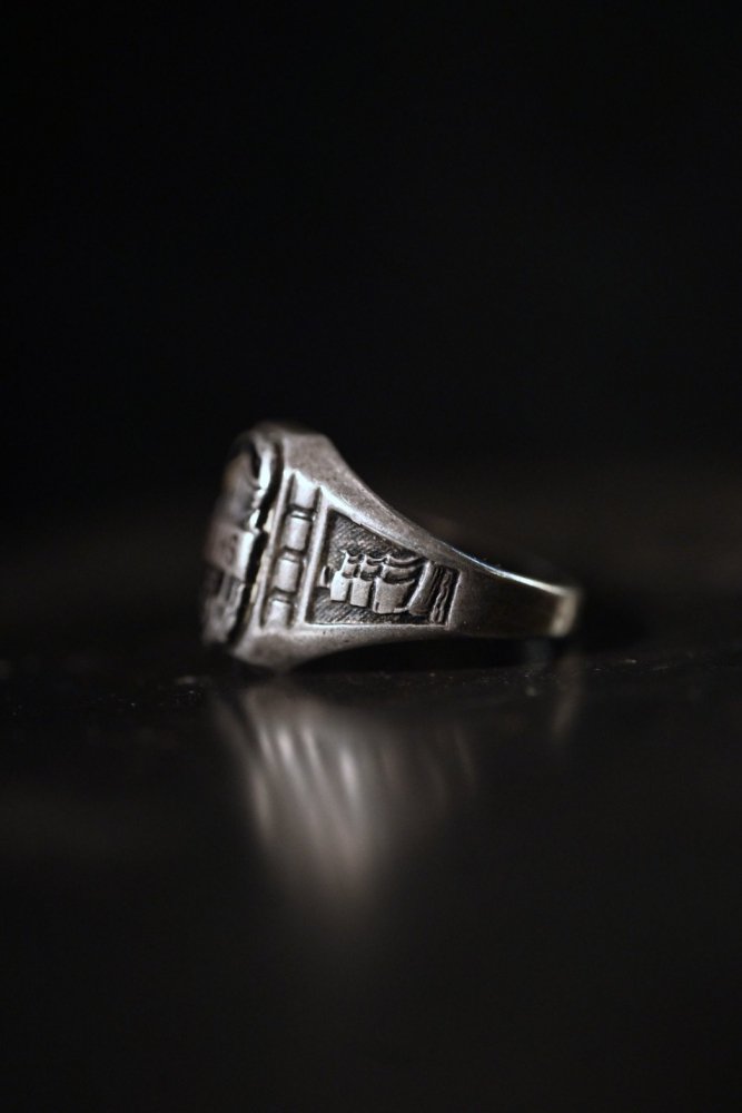 us 1950's silver college ring