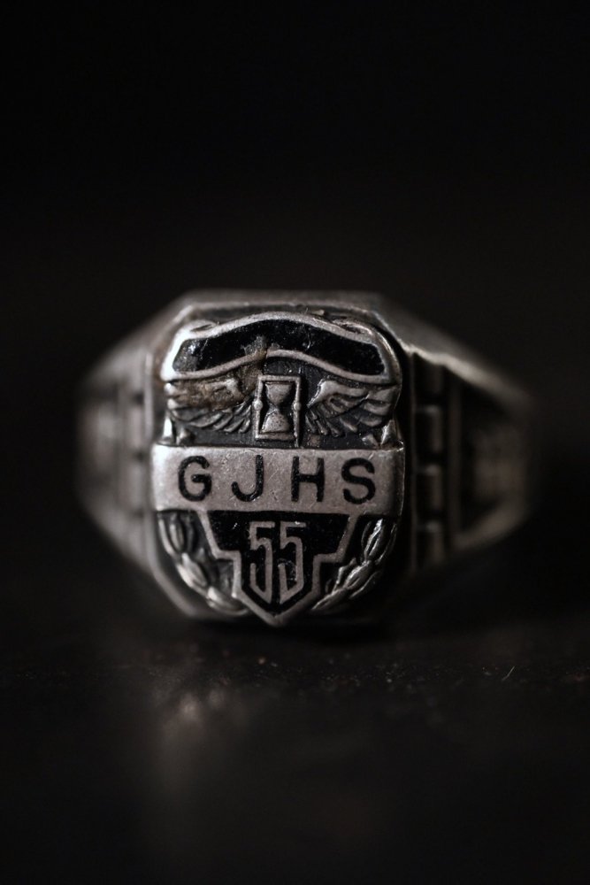 us 1950's silver college ring