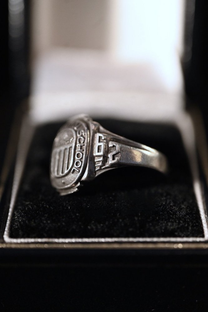 us 1960's silver college ring