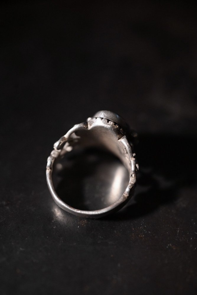 Vintage silver poison ring