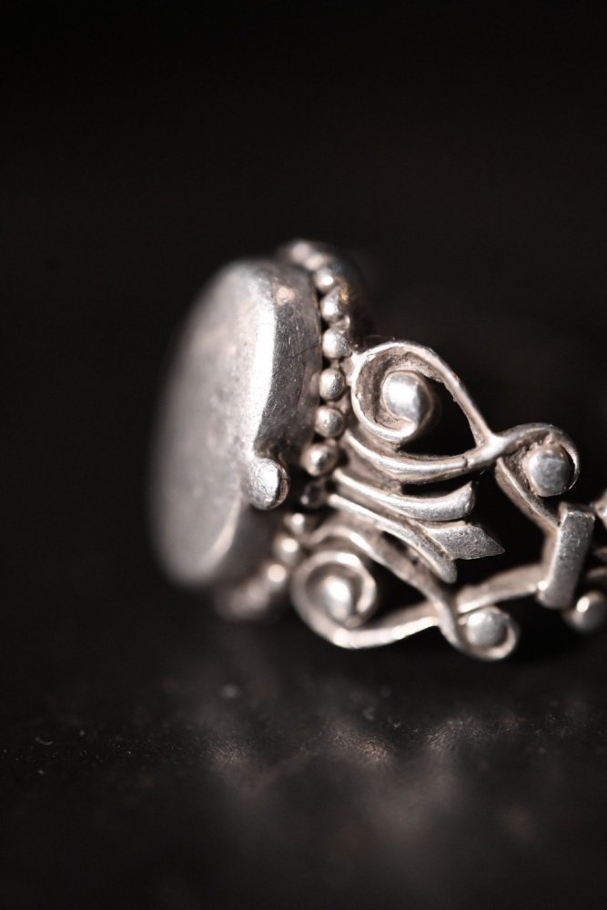 Vintage silver poison ring