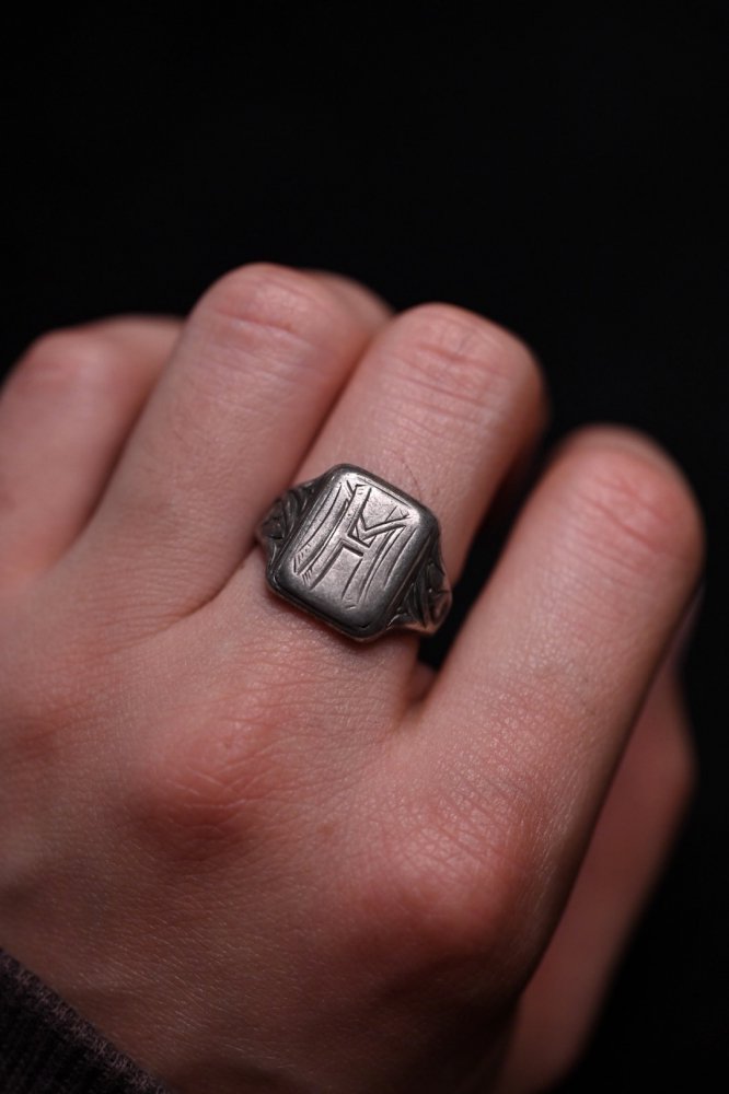 ~1940's silver 835 signet ring